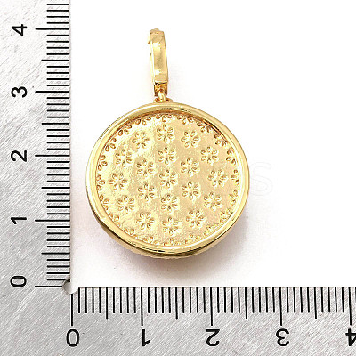 Brass Micro Pave Cubic Zirconia & Enamel Pendants KK-R222-11G-04-1