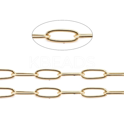 3.28 Feet Ion Plating(IP) 304 Stainless Steel Paperclip Chains X-CHS-F010-01B-G-01-1