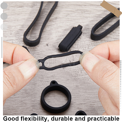 50Pcs 10 Styles Silicone Pendant SIL-CP0001-07-1