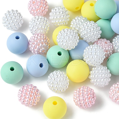 DIY Round Silicone & Acrylic & Berry Beads Making Findings Kits DIY-FS0006-26E-1