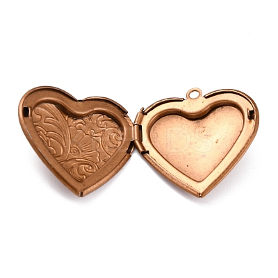 304 Stainless Steel Locket Pendants STAS-O147-02C-1