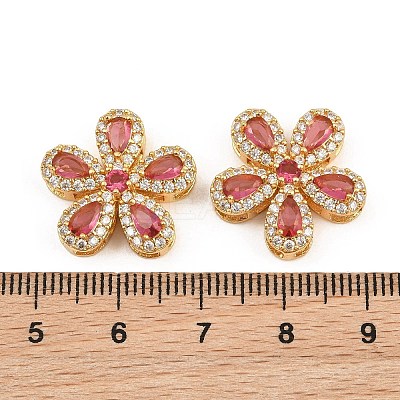 Brass Micro Pave Cubic Zirconia Pendants CU-CBA3D67-06G-02-1