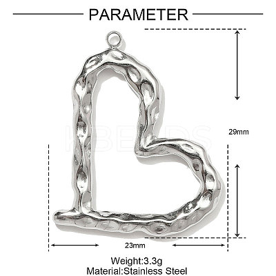 304 Stainless Steel Pendants STAS-OY001-26P-1