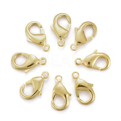 Brass Lobster Claw Clasps KK-903-G-NF-1