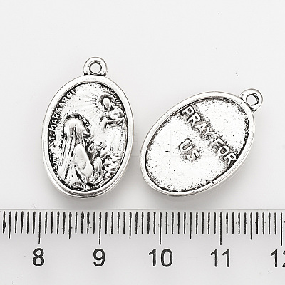 Tibetan Style Alloy Pendants X-TIBE-Q078-09AS-RS-1