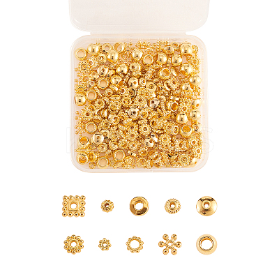 300Pcs 10 Styles Alloy Spacer Beads PALLOY-CJ0001-153-1