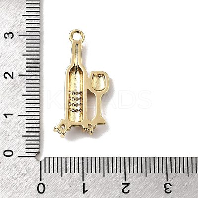 Brass Micro Pave Cubic Zirconia Pendants KK-H089-30G-02-1