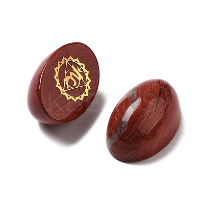 Natural Red Jasper Oval Display Decorations G-F774-01F-1