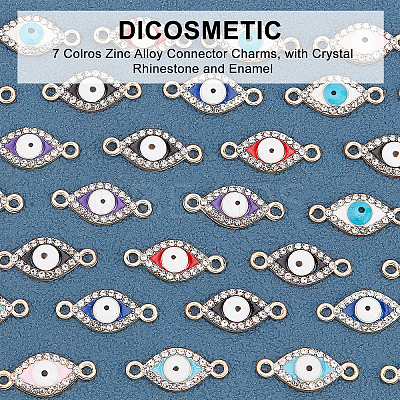 56Pcs 7 Colors Zinc Alloy Connector Charms FIND-DC0001-33-1