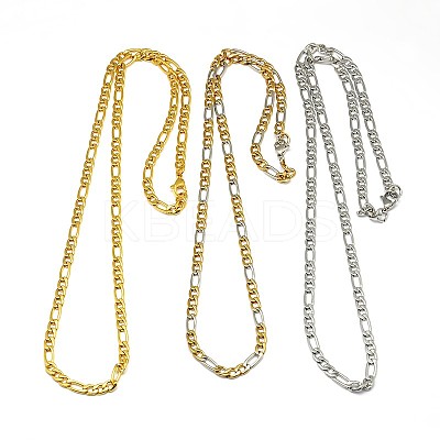 304 Stainless Steel Figaro Chain Necklace Making STAS-A028-N023-1