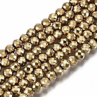 Electroplate Non-magnetic Synthetic Hematite Beads Strands G-T114-54B-G-1