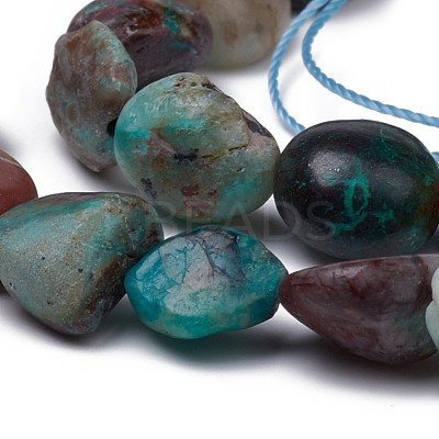 Natural Chrysocolla Beads Strands X-G-L493-61-1