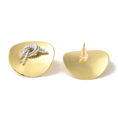 Rack Plating Brass Micro Pave Clear Cubic Zirconia Stud Earrings EJEW-B062-01GP-02B-1
