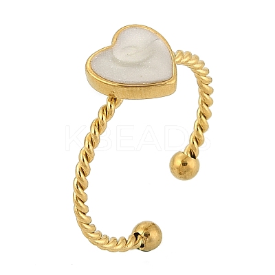 304 Stainless Steel Enamel Cuff Rings for Women LS-RJEW-G338-04G-01-1