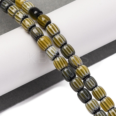 Handmade Lampwork Chevron Beads Strands LAMP-K041-01A-06-1