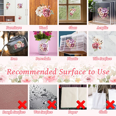 3 Sheets 3 Styles PVC Waterproof Decorative Stickers DIY-WH0404-182-1