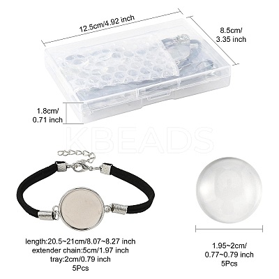 5Pcs Suede Bracelet Making MAK-FS0001-06-1