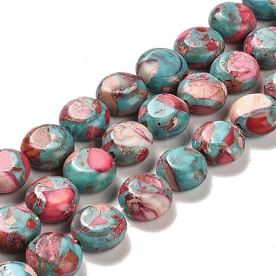 Synthetic Regalite/Imperial Jasper/Sea Sediment Jasper Beads Strands G-F765-M01-01-1