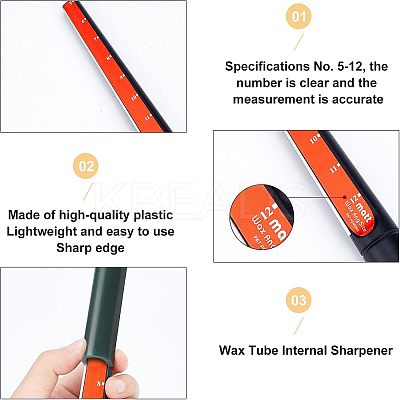 Wax Tube Ring Mandrel Sizer TOOL-WH0148-01-1