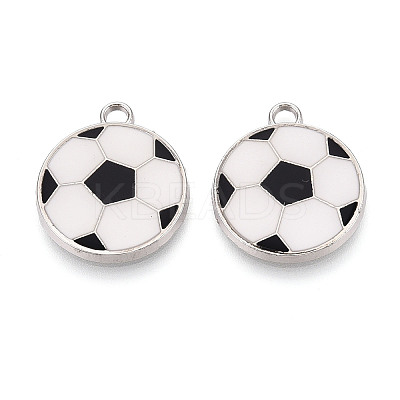 Eco-Friendly Alloy Enamel Hollow Pendants X-PALLOY-R122-09-1