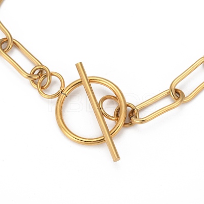 304 Stainless Steel Paperclip Chain Bracelets STAS-P001-59G-1