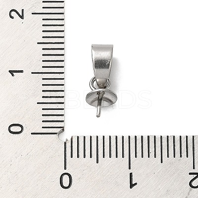 304 Stainless Steel Cup Pearl Peg Bails Pin Pendants STAS-D013-03C-P-1