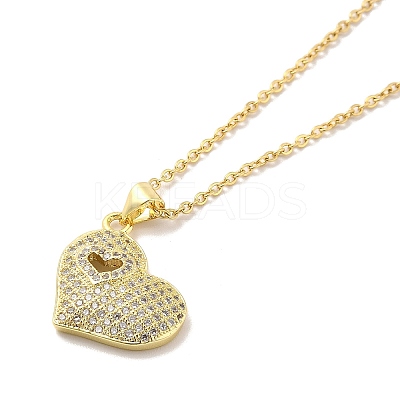304 Stainless Steel Pendant Necklaces NJEW-U002-10G-1