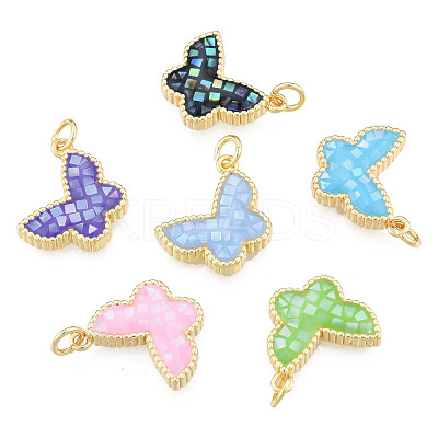 Natural Abalone Shell/Paua Shells Dyed Pendants KK-N227-113-1