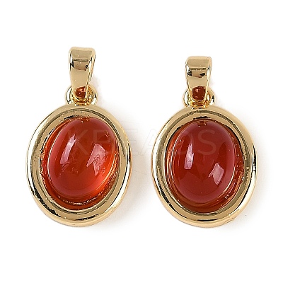 Natural Carnelian(Dyed & Heated) Pendants KK-P283-45G-1