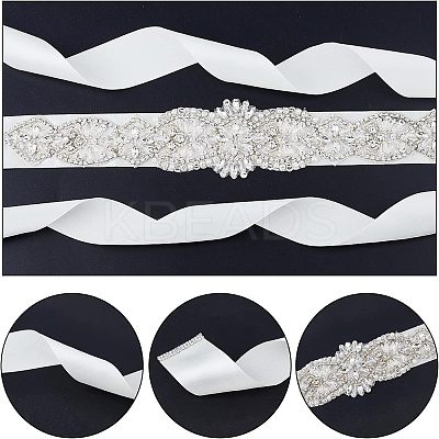 Crystal Rhinestone Wedding Dress Belt DIY-FG0002-48-1
