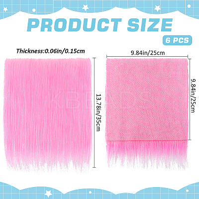 Faux Fur Squares Fabric LS-BJEW-WH0515-11D-1