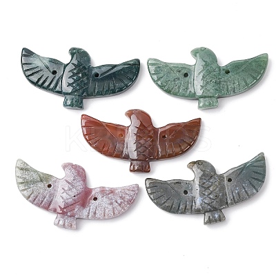 Natural Indian Agate Carved Big Pendants G-A288-01H-1
