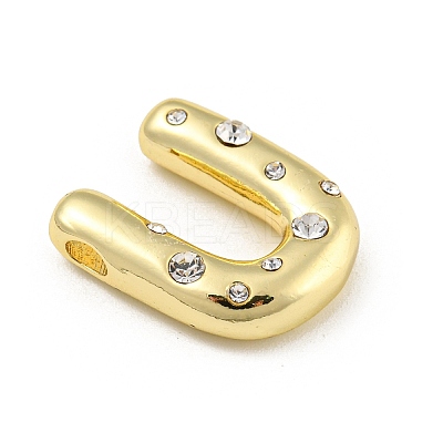 Brass Micro Pave Clear Cubic Zirconia Pendants KK-E093-04G-U-1