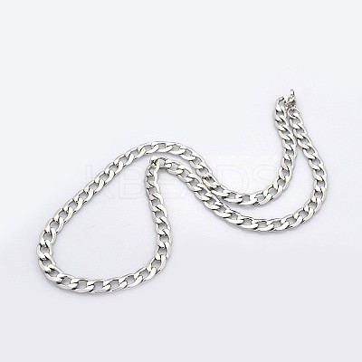 Tarnish Resistant Trendy Unisex 304 Stainless Steel Curb Chain Twisted Chain Necklaces STAS-E063-04-1