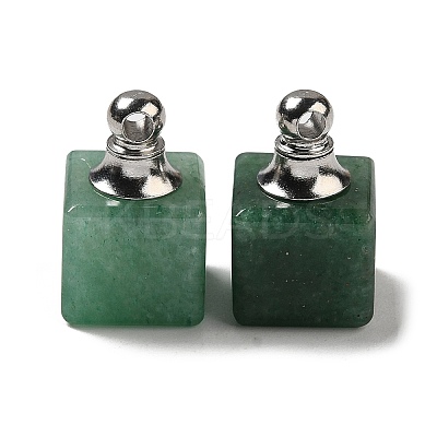 Natural Mixed Gemstone Perfume Bottle Pendants G-Z039-04P-1