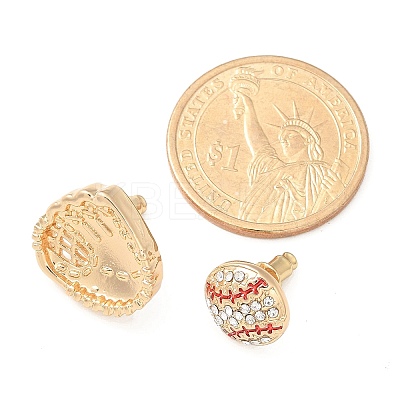 Brass Micro Pave Cubic Zirconia Stud Earrings EJEW-Z080-03G-02-1