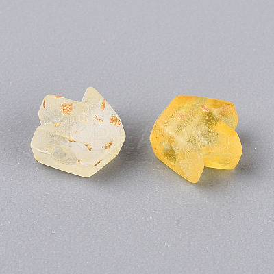 Frosted Transparent Acrylic Beads FACR-T009-01F-1