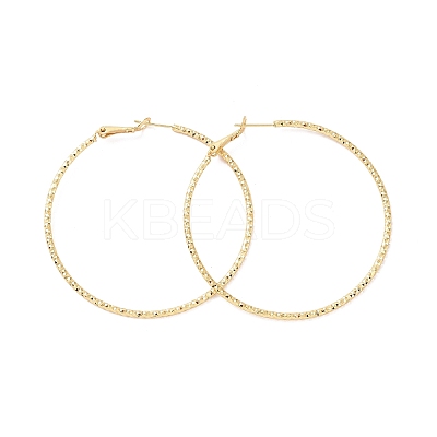 Brass Big Hoop Earrings for Women EJEW-P206-05G-1
