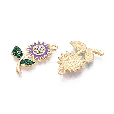 Alloy Rhinestone & Enamel Pendants ENAM-T024-34M-G-1