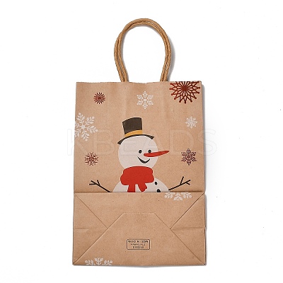 Christmas Theme Hot Stamping Rectangle Paper Bags LS-CARB-F011-02E-1