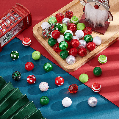 1 Set Mixed Style Acrylic and Resin Beads MACR-PH0001-56B-1