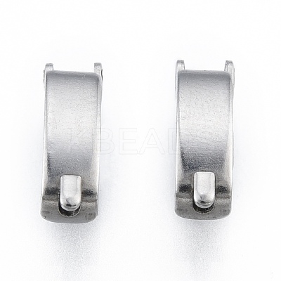 Non-Tarnish 304 Stainless Steel Fold Over Clasps STAS-N092-169-1