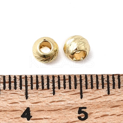 Corrugated Round Brass Beads KK-H520-03B-G-1