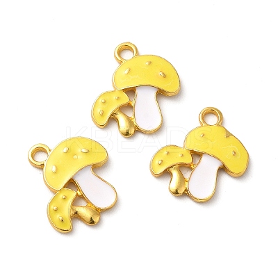 Rack Plating Alloy Enamel Pendants ENAM-F146-09G-1