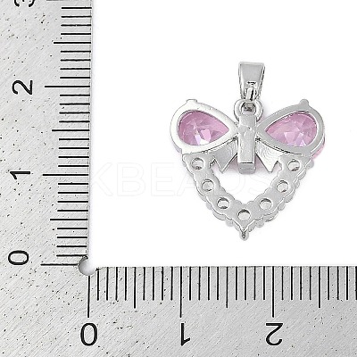Rack Plating Brass Cubic Zirconia Pendants KK-U035-12P-1