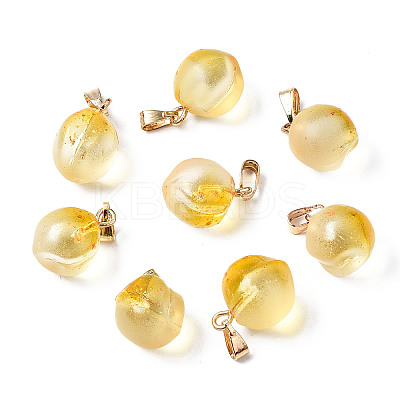 Two Tone Transparent Spray Painted Glass Pendants LS-X-GLAA-N035-015-C04-1
