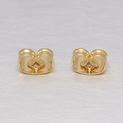 Real 18K Gold Plated Brass Ear Nuts KK-L147-214-NR-1