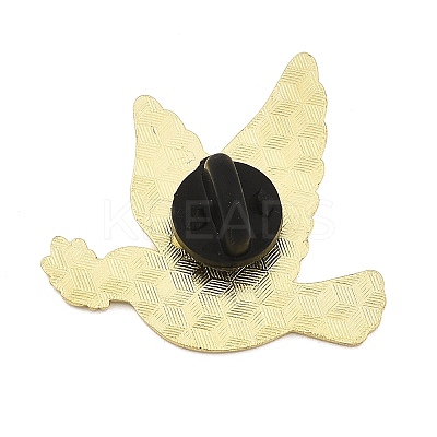 Love & Peace Dove Enamel Brooches AL-I001-01G-01-1
