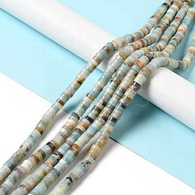 Natural Amazonite Heishi Beads Strands G-I326-08-1