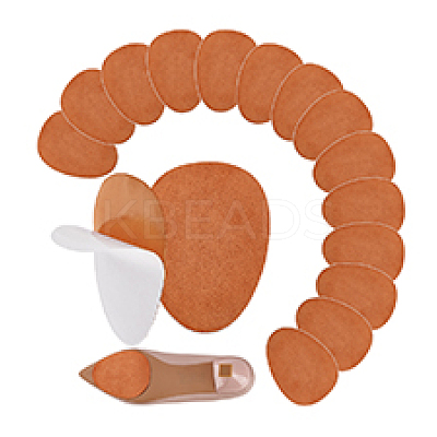 20Pcs Arch Suede Fabric Non-Slip Shoes Pads AJEW-PH0007-57A-1